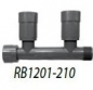 Preview: PVC-Verteiler mit 2 Ausgängen - Typenreihe RB1200 - 1“ IG x 1“ AG, 2 Ausgänge: 1“ IG - Typ RB1201210